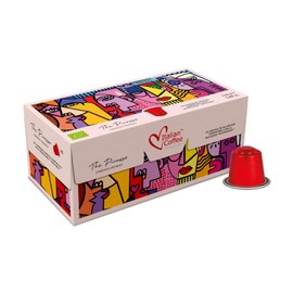 ITALIAN COFFEE Espresso pods compatible with Nespresso Original machines, Aluminum Organic capsules (The Picasso aluminum, 100 count (Pack of 1))