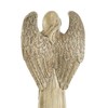 Resin Religious Garden Statue Standing Angel with Bird Statuary for