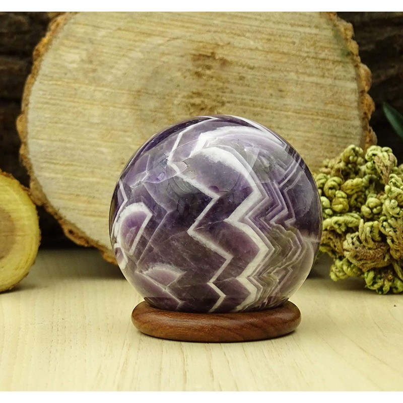 Reikiera Crystal Healing Amethyst Stone Ball Natural Gemstone Sphere With