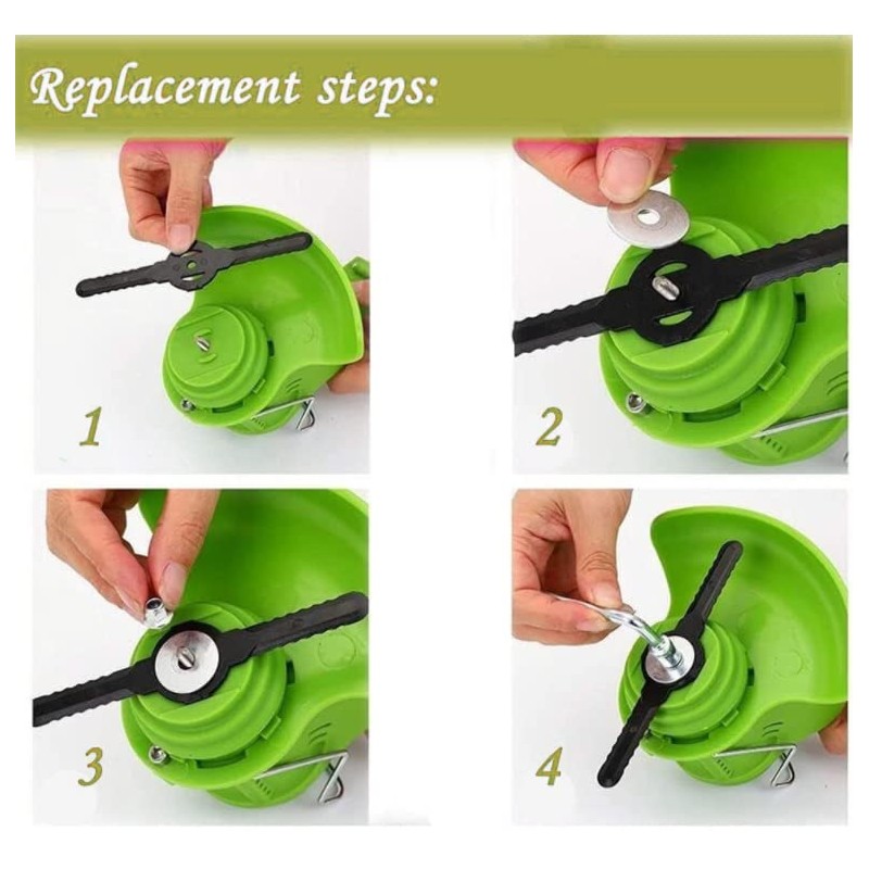MIBICIRI 20 Pieces Plastic Grass Trimmer Blades, Replace Plastic Cutter