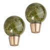 mookaitedecor Set of 2 Natural Peridot Crystal Ball Drawer Knobs