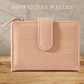 HKCLUF 373 Small Wallet for Women RFID Blocking Wallet Womens Leather Zipper Credit Card Pocket Wallet Tassel Keychain Ladies Mini Purse with ID Window Perfect for Back to School - Color: Pink