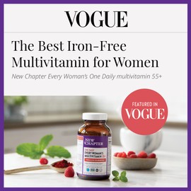 New Chapter Women's Multivitamin 55 Plus for Cellular Energy, Heart & Immune Support with 20+ Nutrients + Astaxanthin - Every Woman's One Daily 55+, Gentle on The Stomach, 96 Count