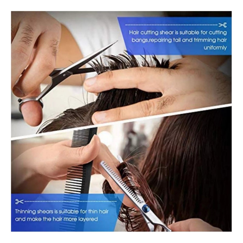 FD Tijeras Para Cabello Kit Profecional Para Estilista, Barbero