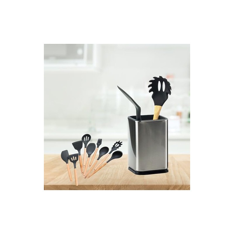 Kitchen Utensil Holder, Stainless Steel Utensil Organiser, Kitchen Utensils, Cooking