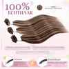 Elailite U-Tip Real Hair Bonding Extensions, Keratin Hair Extensions, Straight,