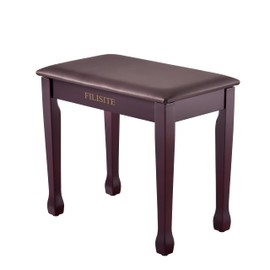 FILISITE Piano Bench with Waterproof Padded Cushion, Makeup Stools for Vanity, Bench for Living Room/Bedroom (Brown)