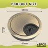 atnayo 3pcs Desk Grommet 60mm, Bronze Desk Plug Hole Cover,