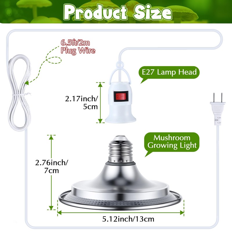 Meonum 1 Pack LED Growing Lights for Mushroom Unique Spectrum