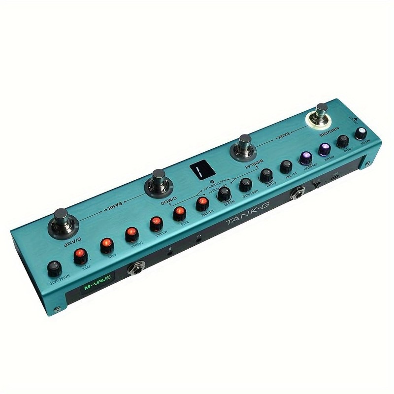 TANK-G Digital Multi-Effects Guitar Pedal with Reverb, Delay, MOD, AMP,
