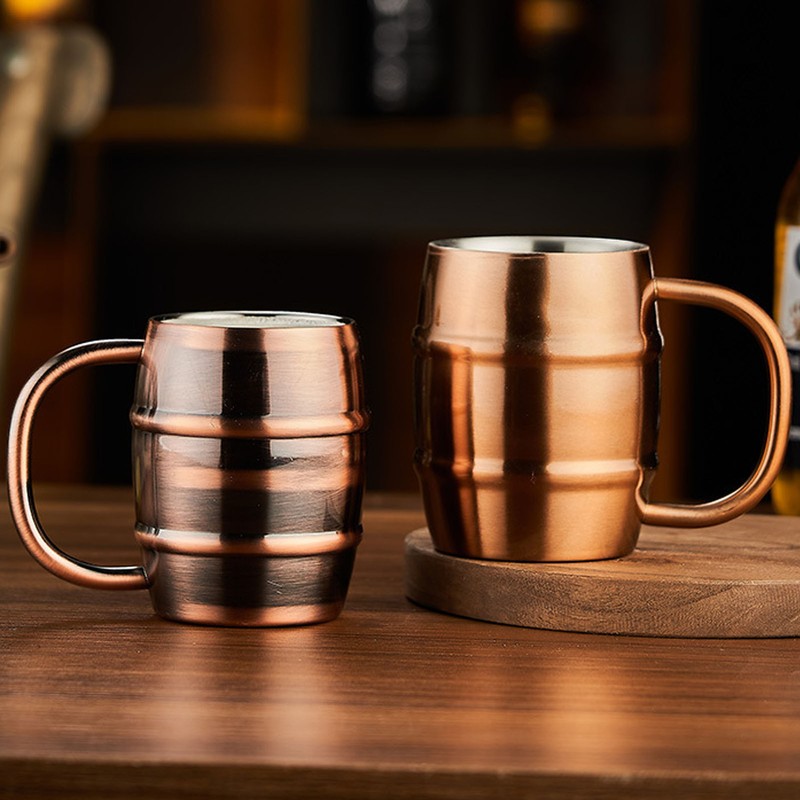 Stainless Steel Beer Mug Double Layer Insulation Multipurpose Safe Ergonomic