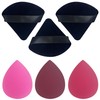 2-pack beauty blender sponge and powder puff triangle for face