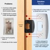 MOSECYOU Oversized Door Strike Plate, Heavy Duty Version, Reinforced Enlarged