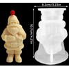 LSLEVA 3D Christmas Santa Claus Silicone Candle Mold DIY Xmas