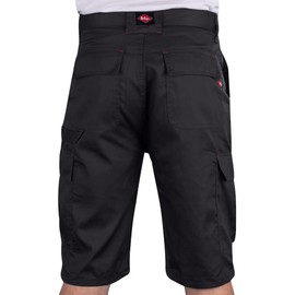 Lee Cooper Classic Multi Pocket Cargo Heavy Duty Easy Care Workwear Shorts, Black, 38W