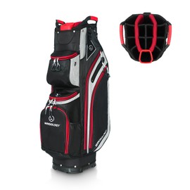 T WINSOLOGY Golf Bag Travel Club Stand Ball Cart Support Pole Vessel Pouch Camo Stand Gifts Airlines for Men Womens Small Lightweight Golf Bag Organizer Storage. 14 Way Full Length Dividers.