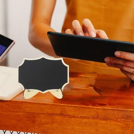 6Pcs Chalkboard Decor Chalk Board menu Board erasable Letter Board Black Letter Board Vision Board Small Letter Board Message Board Practical Letter Board Blackboard Cafe Wooden