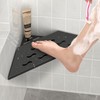 DAYONE Corner Foot Rest for Shaving Legs 10'' Black, Wall