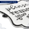 AuldHome Design Cast Iron Sign: Please Remove Your Shoes; Farmhouse