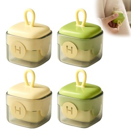 HIULLEN 4 Stück Wiederverwendbare Fusselrolle,Waschbares Tragbarer Fusselentferner,Washable Gel Lint Roller Ball, Tragbare Klebrige Gel Fusselrolle Ball,Fusselrolle Tierhaare für Kleidung Reisen Haus