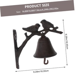 OSALADI Hand Cranked Cast Iron Door Bell Vintage Wall Mount European Style Outdoor Use