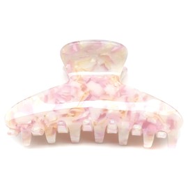 QinGoo Pink Medium Hair Clip Cellulose Acetate Hair Clip Hair Accessories Exquisite Headpiece for Medium Thick Short Medium Hair 1 Piece (8.5 x 4.5 cm, Light Purple)