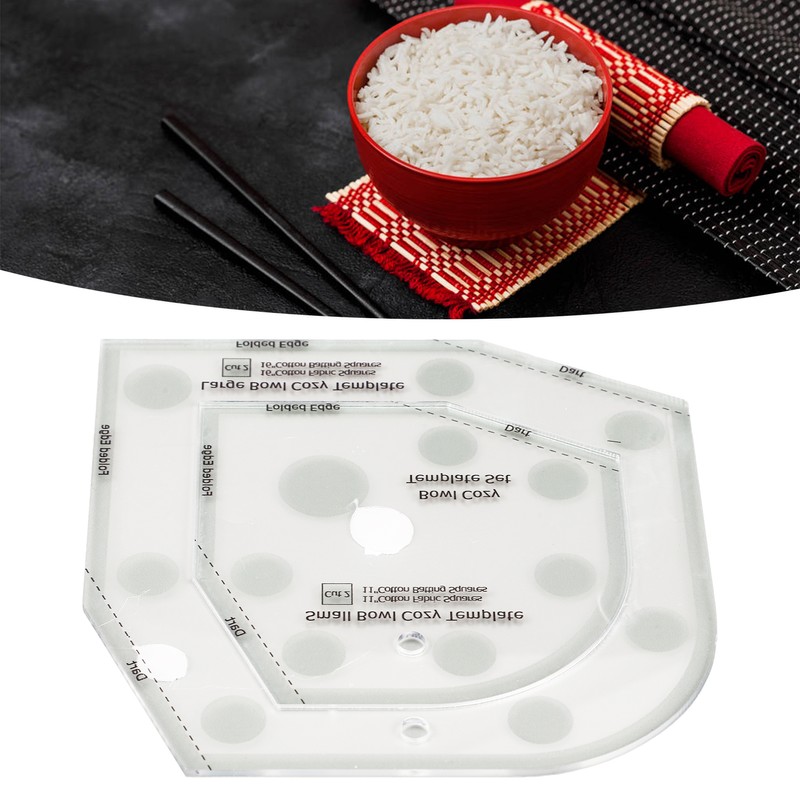 2 Pcs Bowl Cozy Template Acrylic Exquisite Bowl Wrap Sewing