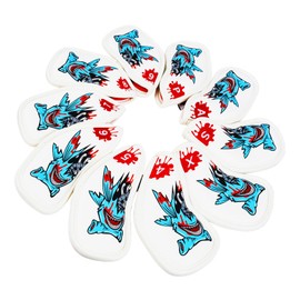 Big Crazy Golf Head Covers, Golf Club Covers Funny, Driver Headcovers, Fairway Woods Hybrids Headcover, Putter Cover with Soft Lining, Iron Head Covers for Golf Gift Hammerhead Sharks