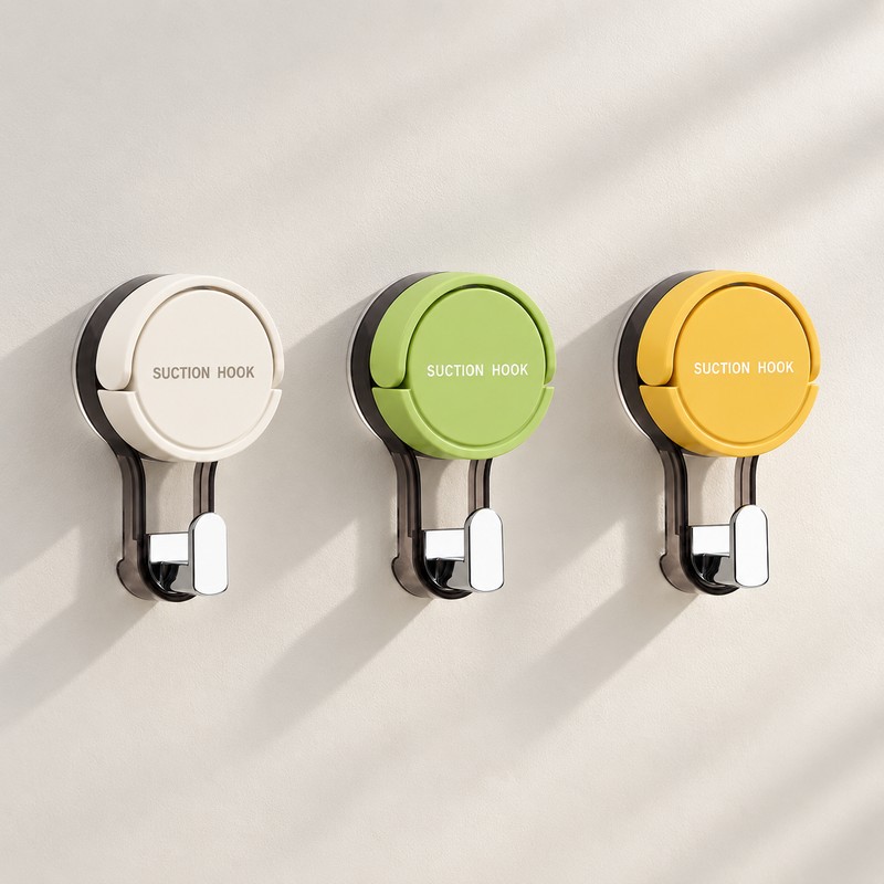 Suction Cup Wall Hooks for Home Organization – Reusable No-Drill