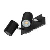 ledscom.de WAIKA Wall Spotlight with Switch, Matt Black, Includes GU10