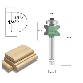 LEATBUY-TECH LEATBUY 5 PCS Molding Router Bit Set 1/2-Inch Shank, Corner Rounding Edge-forming Roundover Beading Router Bit Sets , Woodworking Milling Tools, Carbide CNC Router Cutter (YL01)