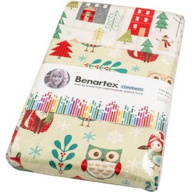Jessica Flick Owl Be Home for Christmas 13 Fat Quarters Benartex