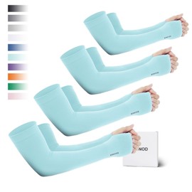 GOUNOD Sun Protection Cooling Arm Sleeves with Thumb Holes - Gardening Outdoors Sports Workouts Arm Sleeves