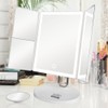 ForPro Professional Collection Expert Rechargeable LED Tri-Panel Makeup, Dual-Powered, Vanity
