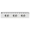 'Cute Big Eyes ' 15cm (6 Inch) White Plastic Ruler