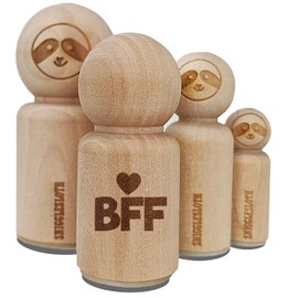 BFF Best Friends Forever Heart Rubber Stamp for Stamping Crafting Planners - 1/2 Inch Mini