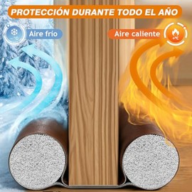 OUARTV Protector y Guardapolvo para Puerta, Tope para Puerta de Bajo Puerta, Diseño de Doble Borde,Sellador Resistente Al Agua, Al Polvo y a Los Insectos.