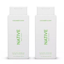 Unbranded Gel de baño natural para cuerpo, sin sulfatos, sin parabenos, sin tintes 18oz x2