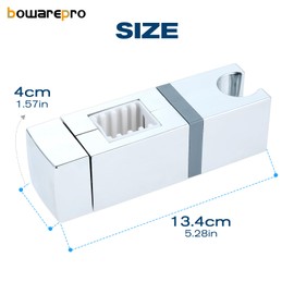 Bowarepro Adjustable Shower Bracket, No Removal of The Shower Head Slider Rail Holder, 360°Adjustable Rectangular Shower Rails, Fits 4 Sizes (18x30, 22x22, 25x25, 30x15mm)