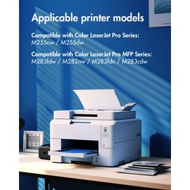 206X Black Toner Cartridge (with Chip) Replacement for HP 206X 206A Black Toner Cartridge Compatible with HP Laserjet MFP M283fdw M283cdw M283 M282nw M255 M255dw M255nw Printer W2110X, 2 Pack