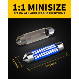 Antline 211-2 212-2 578 569 214-2 41MM 1.61”LED Bulb Red, Super Bright Canbus Error Free 12 Volt Replacements for Interior Dome Map Vanity Mirror Sun Visor Lights (Pack of 10)