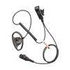 D-Shape Earpiece Ear-Hanger Headset with Polycarbonate PTT Mic for Hytera