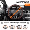 Upgrade4cars D-shape steering wheel cover in red, steering wheel protector,