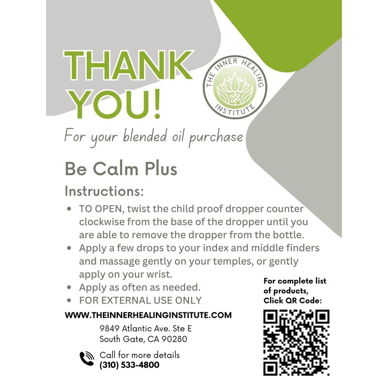 Be Calm Plus 15ml Essential Oils Blend That Relaxes Your