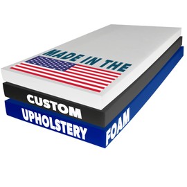 Foamma Custom Cut-to-Size Foam - High Density Outdoor Couch Cushion Replacement for Patio Furniture Pad Support Upholstery Padding Sofa Cover Not Included