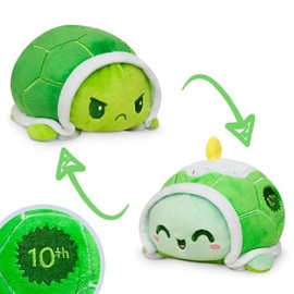 TeeTurtle - The Original Reversible Turtle Plushie - 10th Anniversary Cupcake - Cute Sensory Fidget Stuffed Animals That Show Your Mood