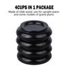 NUEVEN Solid Wood Piano Caster Piano Leg Floor Protectors 4-Pack