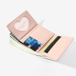 CALLARON Purse for Women - Cartoon Purse Women, PU Leather Triple Folded Women's Purse Small, Cute Pig Design Purse Girls with Zip Coin Compartment 11 x 8 cm, pink, Fashionable