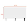 Luxor DIVCL-6030C Reclaim Acrylic Sneeze Guard Desk Divider - 60"