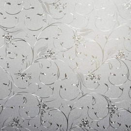 Niviy Static Cling Non-Adhesive Window Film Frosted Glass Film Bathroom Door Glass Decoration Window Film Privacy Covering (41.2"x 157.4")